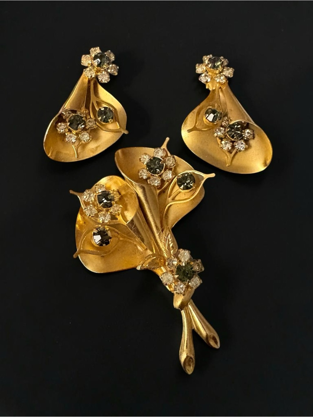 Vintage Mid-Century Albert Weiss 3-Piece Demi-Parure Set